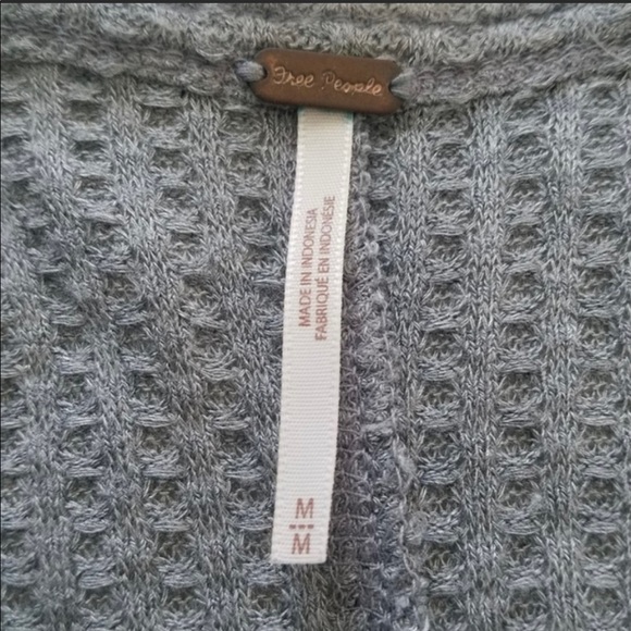 Free People Ventura Hi Low Waffle Knit Thermal Top - Picture 3 of 4